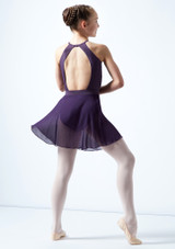 Gonna di chiffon per ragazze Adaline Move Dance Grape Dietro [Viola]