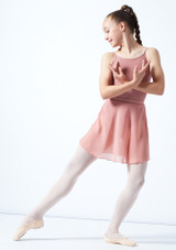 Gonna di chiffon per ragazze Adaline Move Dance Rosa Davanti [Rosa]