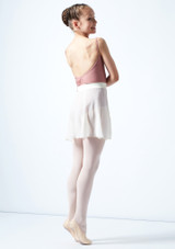 Gonna di chiffon per ragazze Adaline Move Dance Avorio Dietro [Bianco]