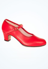 Scarpe da Flamenco Rosse con fibbia Rosso Principale [Rosso]