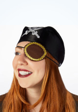 Benda occhi pirata orlo oro Marrone Davanti [Marrone]