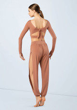 Weissman Knotted Back Crop Top 2 [Marrone]