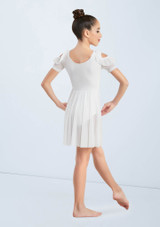 Weissman Cold Shoulder Ruffle Dress Bianco [Bianco]