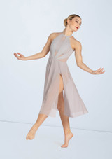 Weissman High Neck Halter Dress [Grigio]