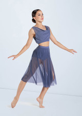 Weissman Midi Length Mesh Skirt