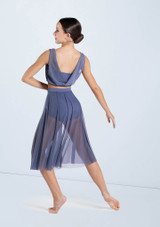 Weissman Midi Length Mesh Skirt