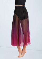 Weissman Ombre Mesh Maxi Skirt Mora Negra [Rosa]