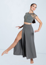 Weissman Illusion Mesh Crop Top [Grigio]