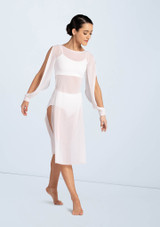 Weissman Spliced Blouson Overdress Bianco [Bianco]