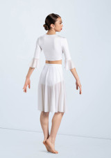 Weissman Flounce Sleeve Crop Top Bianco 2 [Bianco]