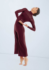 Weissman Culotte Unitard With Mesh [Viola]