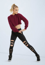 Weissman Long Sleeve Cropped Hoodie [Negro]