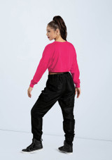 Weissman Cropped Long Sleeve Tee Lipstick [Multicolor]