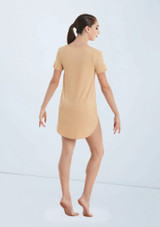 Weissman Oversized Favorite Tee Dress Nude [Tan]