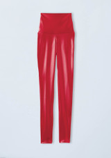 Weissman High Waist Metallic Leggings Rosso [Rosso]
