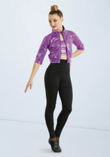 Weissman Cropped Metallic Jacket [Viola]