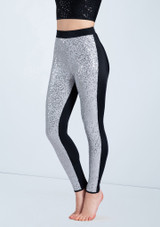 Weissman Sequin Performance Leggings Argento [Argento]