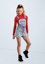 Weissman Acid Wash Shortalls Blue [Blue]