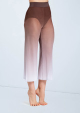 Weissman Ombre Mesh Culotte Pants Cioccolato [Marrone]