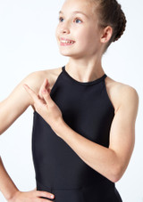 Body danza per ragazze a collo alto Elle Move Dance Nero Dettaglio del dietro [Nero]