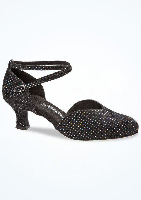 Zapato de baile brillante Vivian Diamant- 5 cm [Negro]