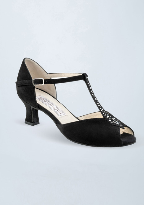 Zapato de baile de ante Werner Kern Claudia - 5,5 cm Negro Front [Negro]