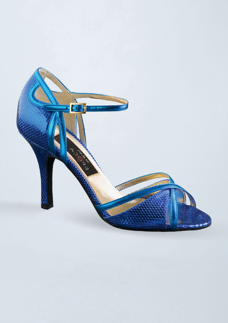 Zapato de baile de piel Werner Kern Angeles - 8 cm Azul Front [Azul]