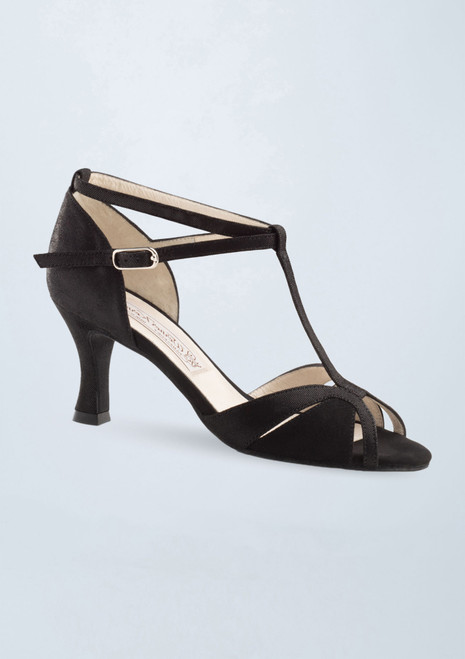 Zapato de baile Werner Kern Ida de ante - 6,5 cm Negro Front [Negro]