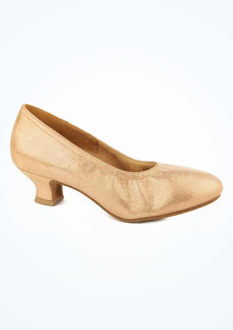 Zapatos de Baile con Piel Lustrosa Ans Ray Rose - 3,8cm - Color Carne Marrón Claro Delante [Marrón Claro]