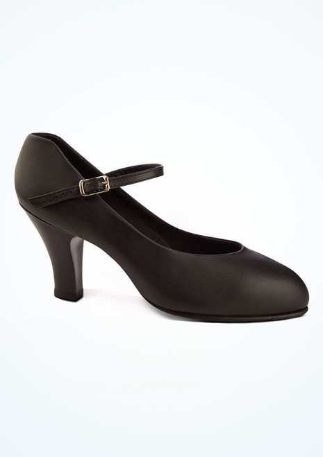 Capezio Leather Character Shoe 3" - Black Black Main [Black]