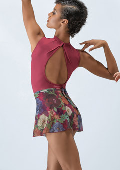 Gonna a portafoglio con stampa Lida Ballet Rosa Multi-Colore Dietro [Multi-Colore]