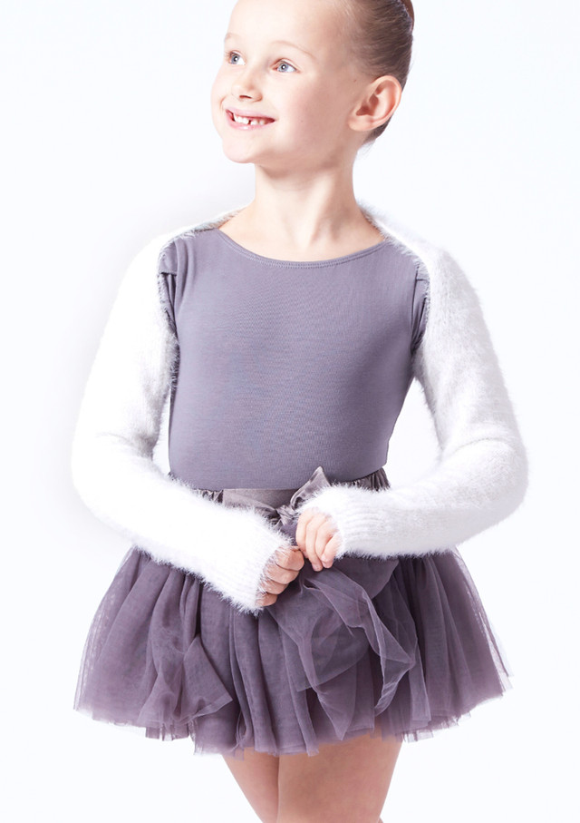 Coprispalle soffice per bambina Elsa Move Dance Bianco Davanti [Bianco]