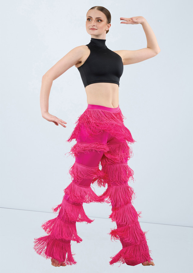 Weissman Tiered Fringe Pants Lipstick 7441 [Multicolor]