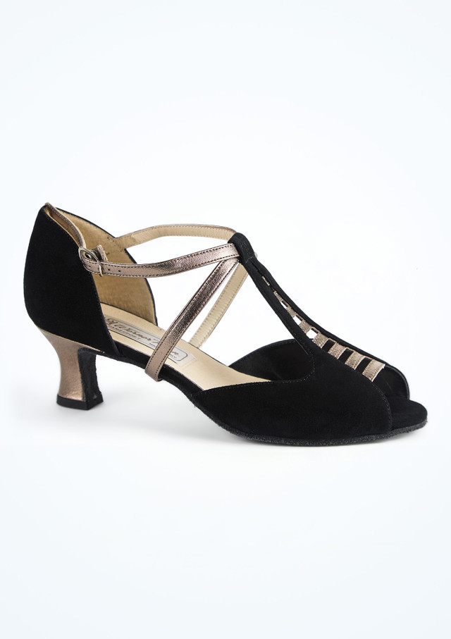 Zapato de baile de ante negro Holly Werner Kern - 5.33 cm