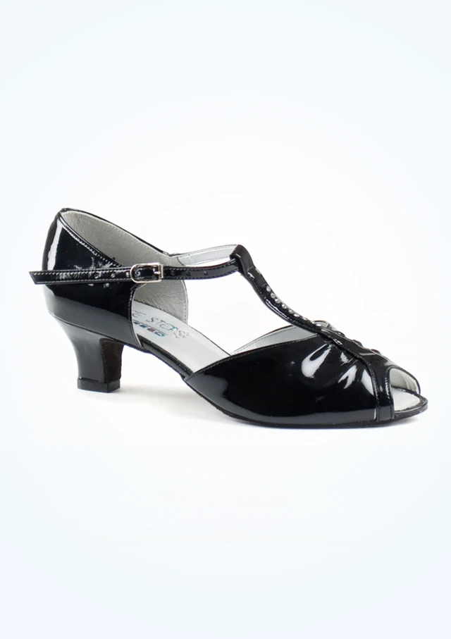 Scarpe da Ballo in Vernice Topaz Dancesteps - 4cm Nero [Nero]