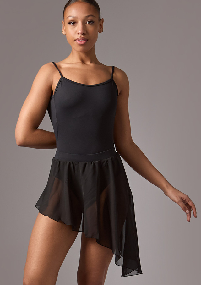 Falda  Asimétrica de Danza Contemporanea Simone Move Dance Negro Front [Negro]