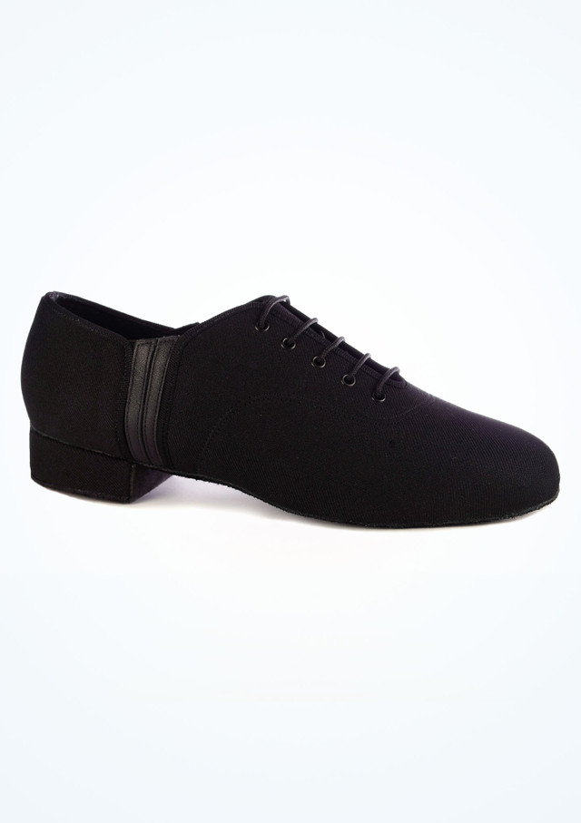 Scarpa da ballo da sala in tessuto morbido e flessibile Modern Freed con tacco da 2,5 cm Nero [Nero]