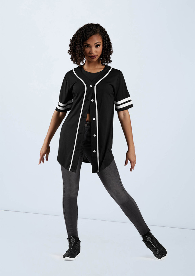 Weissman Oversized Baseball Jersey Negro [Negro]