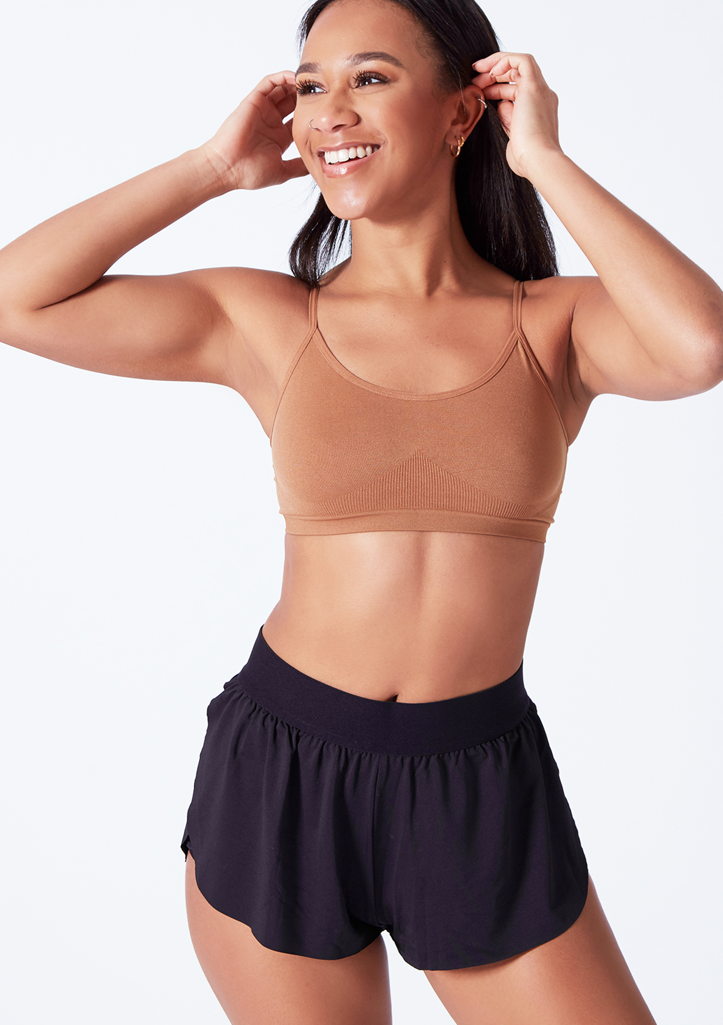 Brassiere senza cuciture Beatrix Move Dance – Confezione da 2 Caramella Mou Davanti [Marrone]