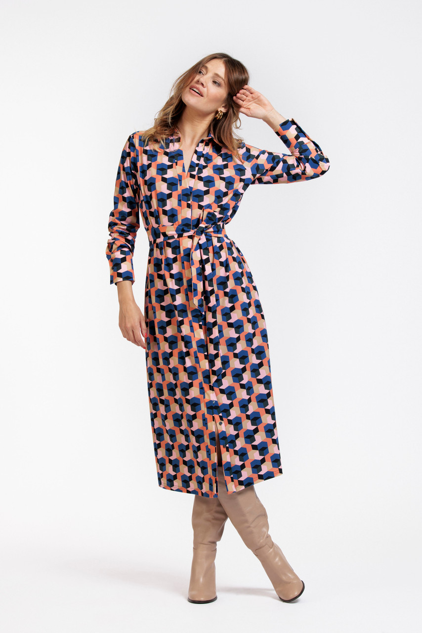 Jeltje big tile dress - multi color | Studio Anneloes | Officiële Webshop |  Shop Online