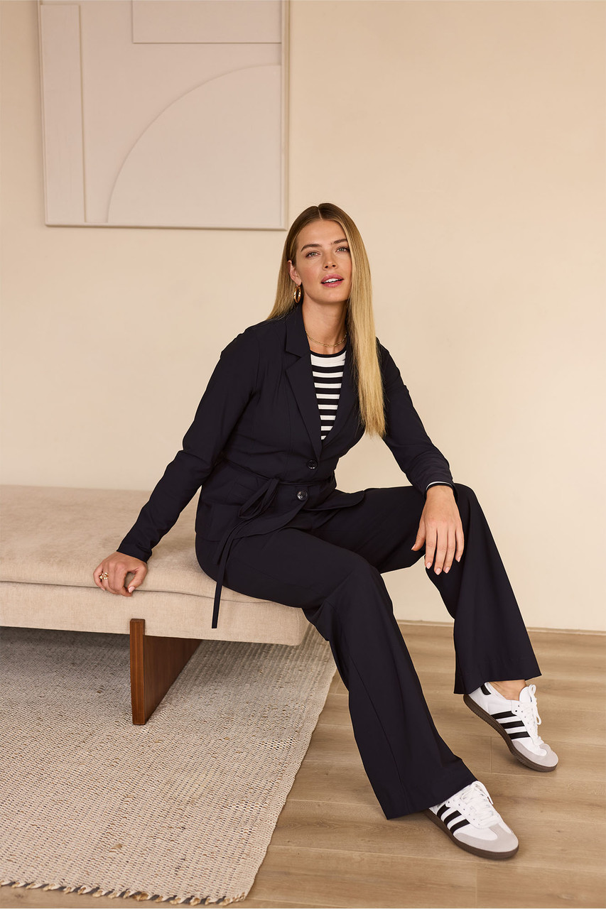 Lexie bonded trousers - dark blue | Studio Anneloes | Officiële