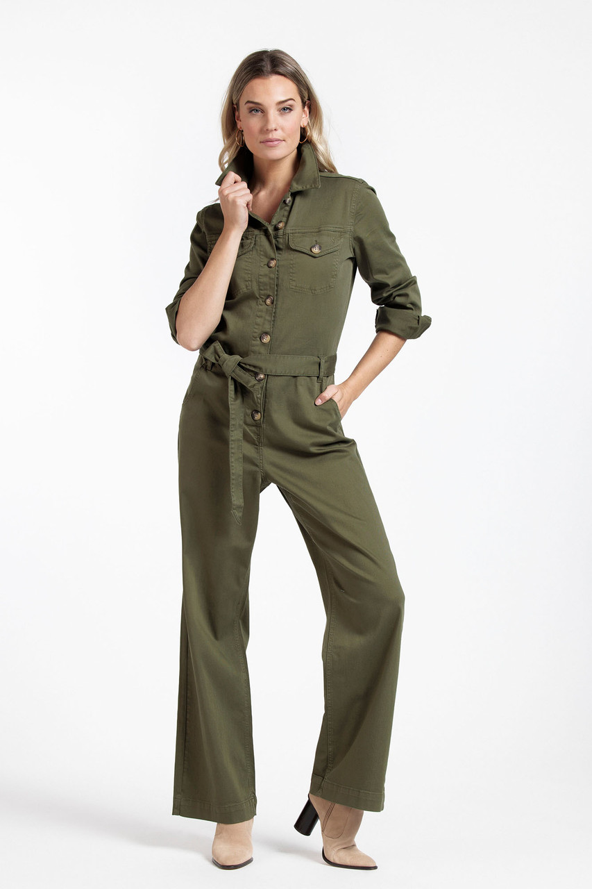 schuur Koloniaal Vermeend Amelie coloured denim jumpsuit - army | Studio Anneloes | Officiële Webshop  | Shop Online