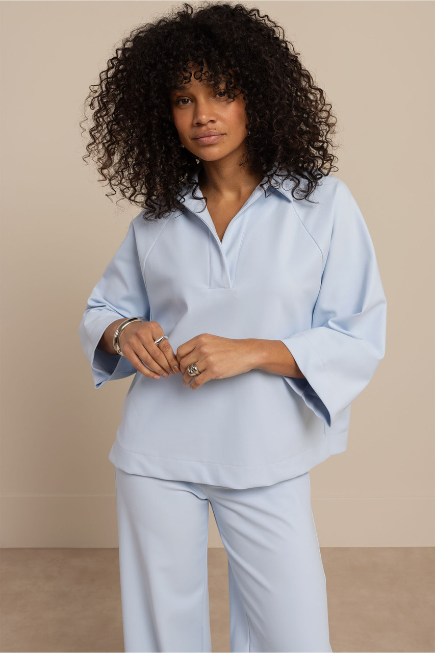 Remi bonded top - pastel blue | Studio Anneloes | Officiële