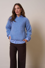 Lisette furry pullover - light blue  - 12329
