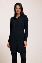 Geleen long blouse - dark blue - 80009