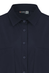 Geleen long blouse - dark blue - 80009