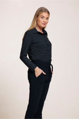 Goes dot blouse - dark blue/off white - 80018