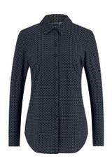 Giethoorn cravat blouse - dark blue/black - 80024