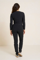 Meppel unfinished trousers - black - 80027