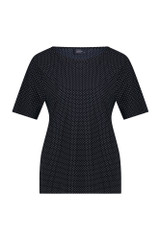 Dalfsen dot shirt - dark blue/off white - 80033